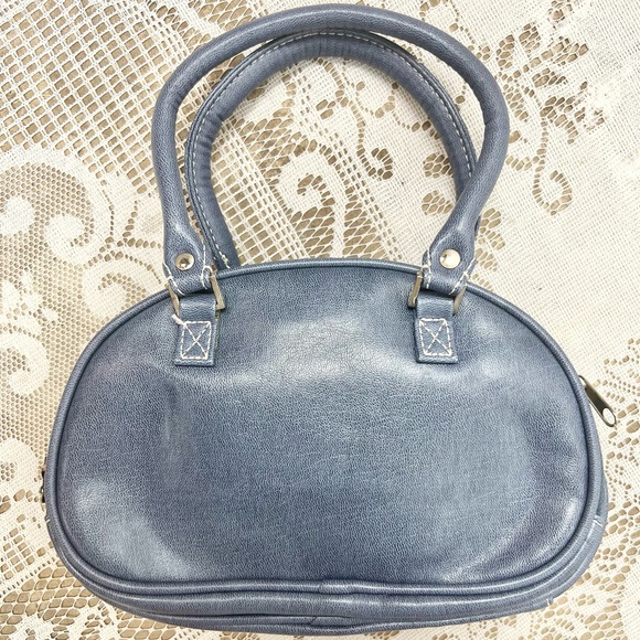 🌊Sky Blue Multi-Pocket Faux Leather Small Purse Handbag - Picture 4 of 10